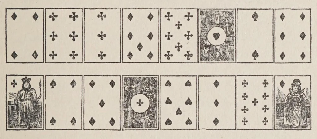 An illustration from Fagots for the fireside : one hundred and fifty games and amusements for evenings at home and social parties, 1894, leaf 27