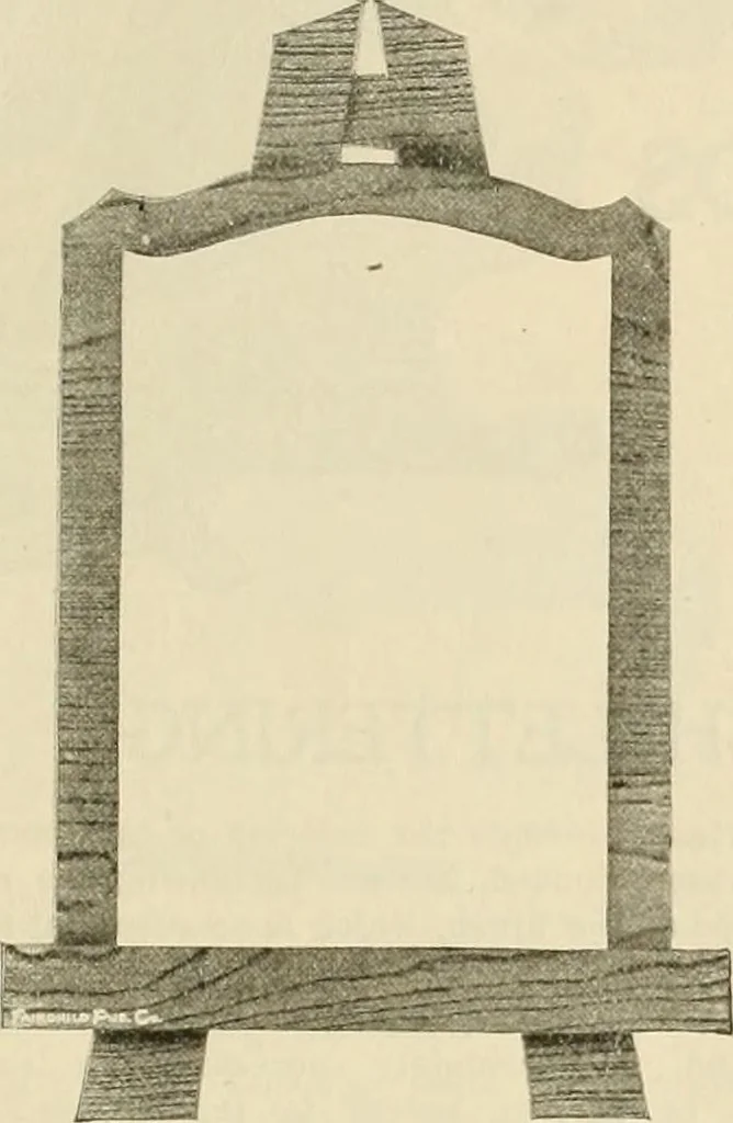 An illustration from Fairchild's rapid letterer and show-card maker, commercial alphabet construction with brush or pen, 1910, leaf 12