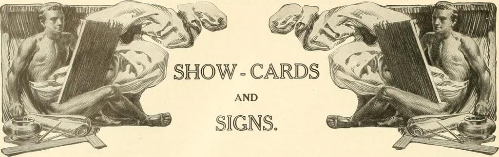 An illustration from Fairchild's rapid letterer and show-card maker, commercial alphabet construction with brush or pen, 1910, leaf 17