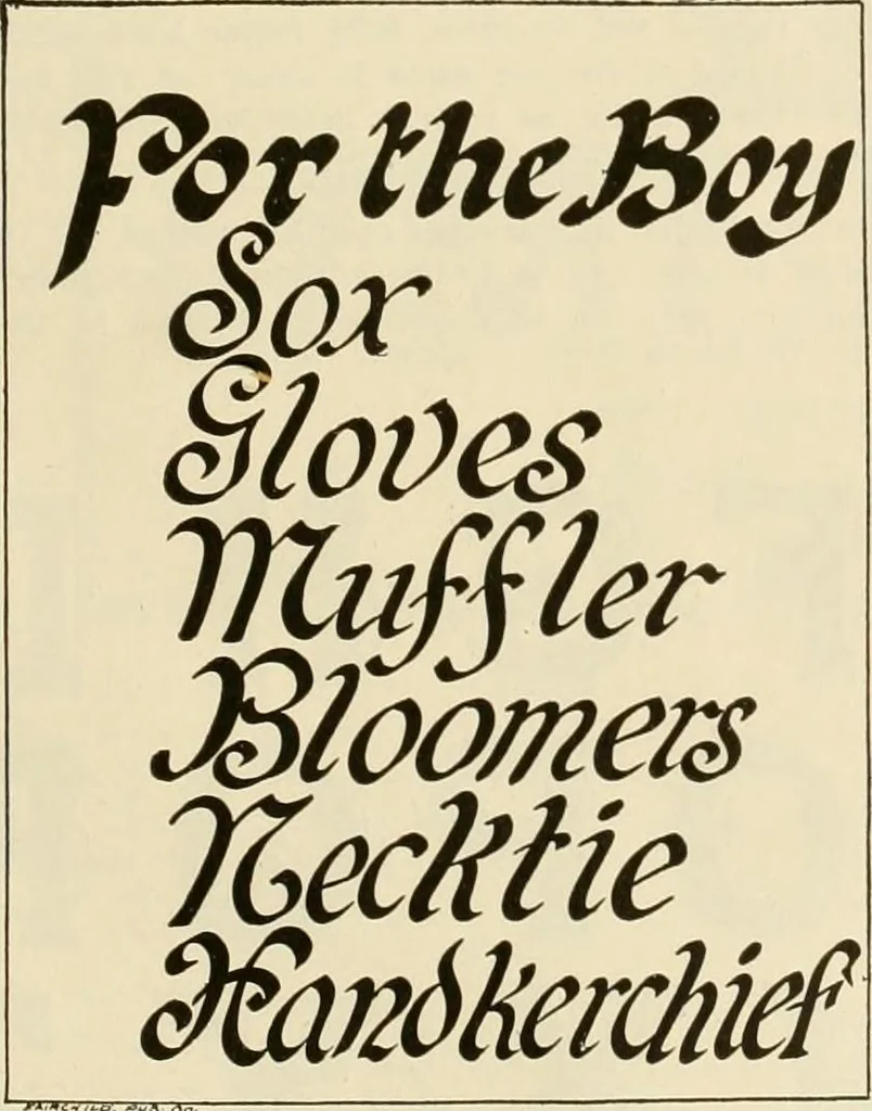 An illustration from Fairchild's rapid letterer and show-card maker, commercial alphabet construction with brush or pen, 1910, leaf 20