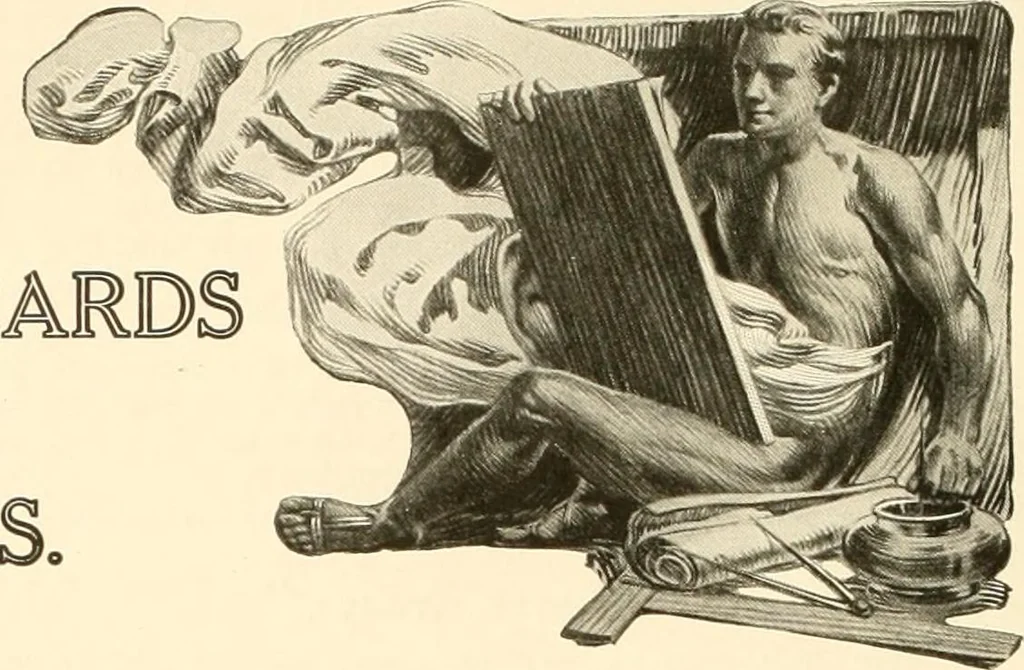 An illustration from Fairchild's rapid letterer and show-card maker, commercial alphabet construction with brush or pen, 1910, leaf 23