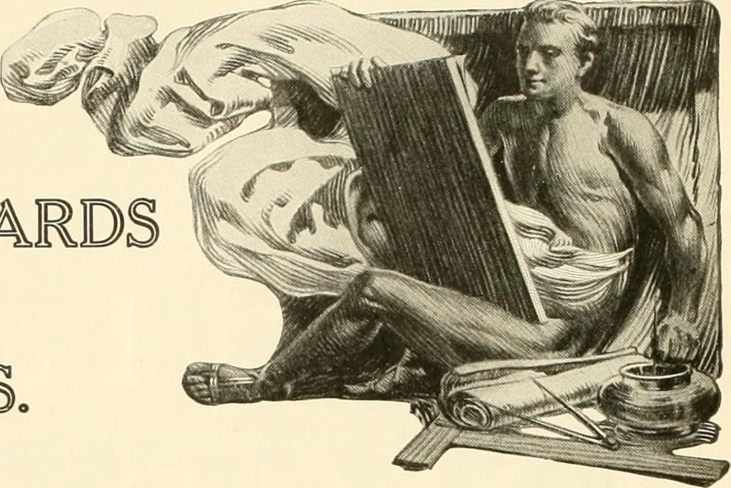 An illustration from Fairchild's rapid letterer and show-card maker, commercial alphabet construction with brush or pen, 1910, leaf 27