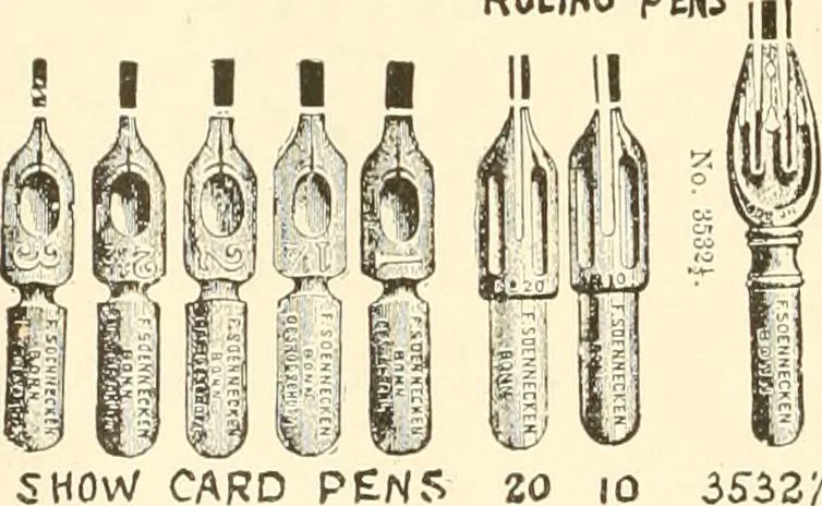 An illustration from Fairchild's rapid letterer and show-card maker, commercial alphabet construction with brush or pen, 1910, leaf 41
