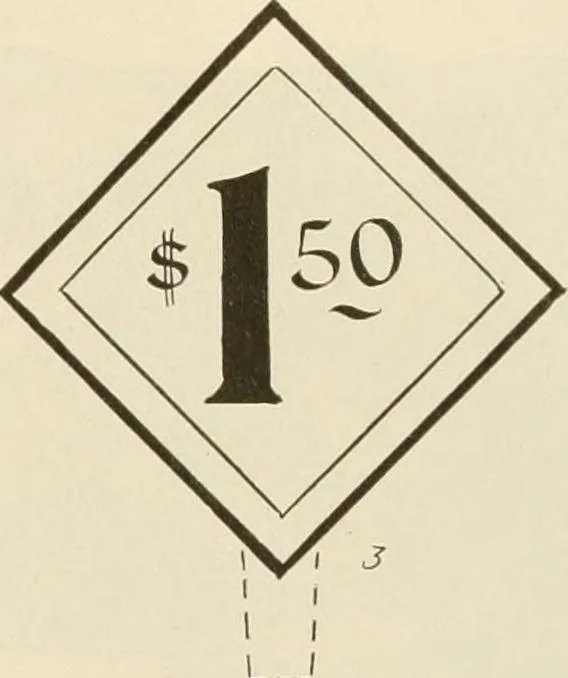 An illustration from Fairchild's rapid letterer and show-card maker, commercial alphabet construction with brush or pen, 1910, leaf 44
