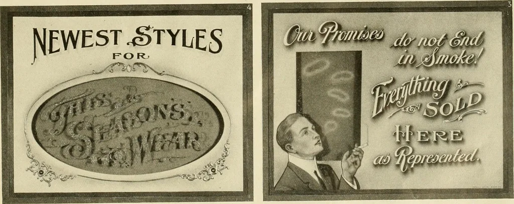 An illustration from Fairchild's rapid letterer and show-card maker, commercial alphabet construction with brush or pen, 1910, leaf 94