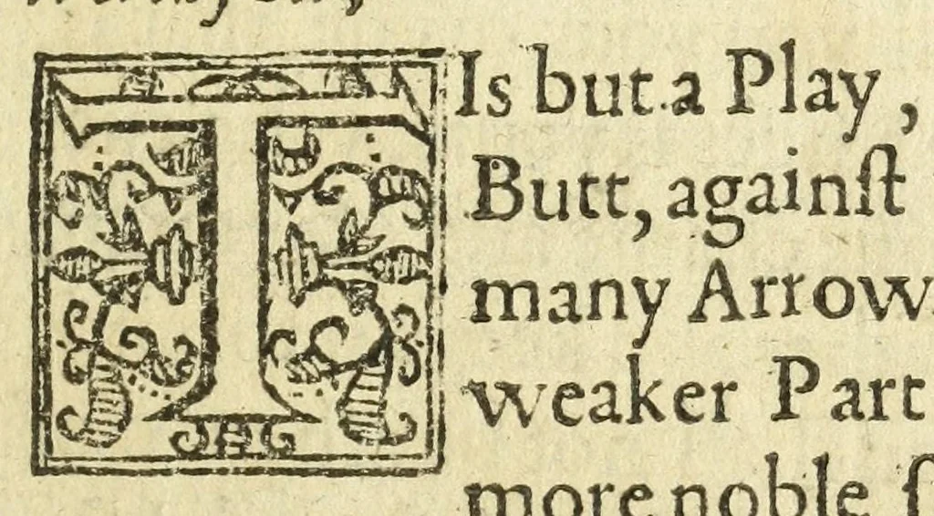 An illustration from A faire quarrell : with new additions of M. Chaughs and Trimtrams roaring and the bands song : as it was acted before the King by the Prince His Highnesse Seruants, 1622, leaf 5