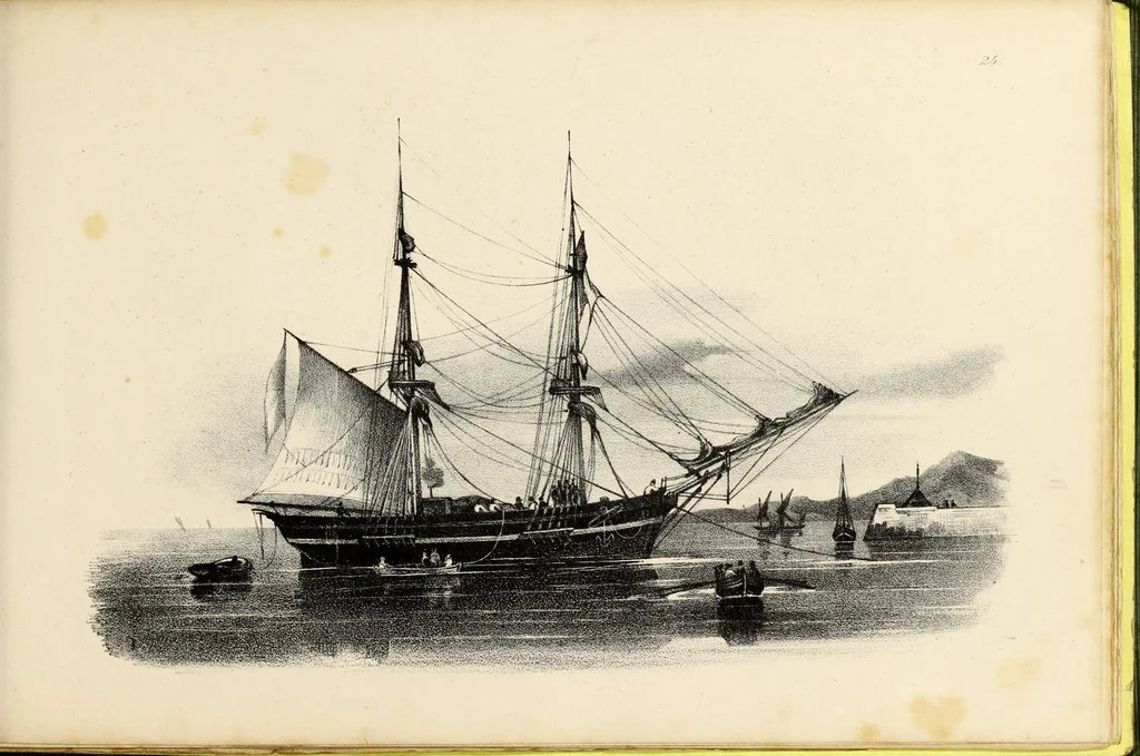 An illustration from Fairland's juvenile artist, or, Easy studies for beginners in drawing, of figures, animals, shipping, and landscape, 1838, leaf 53