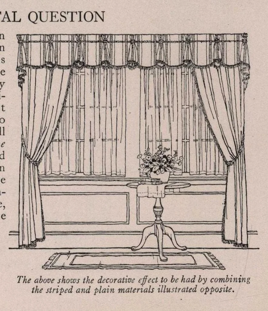 An illustration from The importance of color in curtains / by Agnes Rowe Fairman., 1925, leaf 4