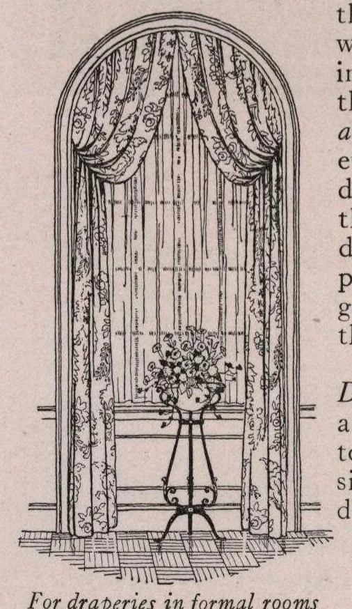 An illustration from The importance of color in curtains / by Agnes Rowe Fairman., 1925, leaf 7