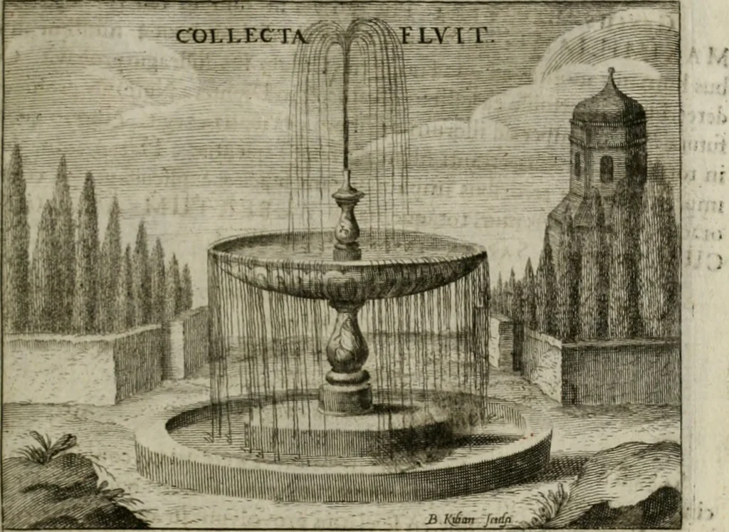 An illustration from Fama prognostica : ad cunas serenissimi principis Maximiliani Emmanuelis ... domini Ferdinandi Mariæ ... et serenissimæ principis ac D. dominæ Henrietæ Adeleidis ... filii, 1662, leaf 38