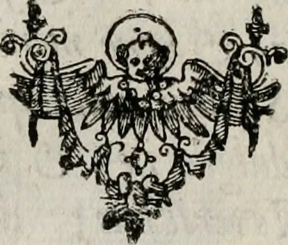 An illustration from Fama prognostica : ad cunas serenissimi principis Maximiliani Emmanuelis ... domini Ferdinandi Mariæ ... et serenissimæ principis ac D. dominæ Henrietæ Adeleidis ... filii, 1662, leaf 43