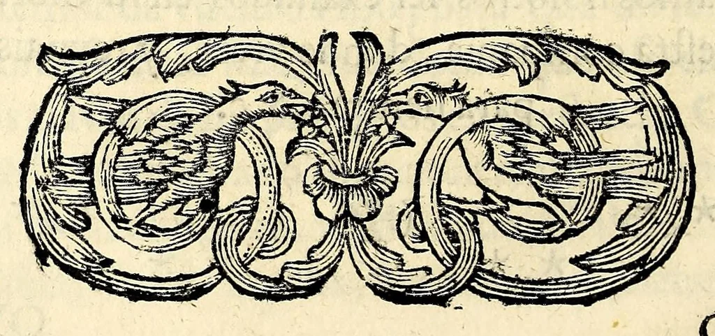 An illustration from Fama, y obras posthumas del fenix de Mexico, decima musa, poetisa americana, Sor Juana Ines de la Cruz, religiosa professa en el convento de San Geronimo de la imperial ciudad de Mexico; : consagralas a la Magestad Catholica de la reyna nuestra señora doña Mariana de Neoburg Baviera Palatina del Rhin, por mano de la Excma. señora doña Juana de Aragon y Cortès, duquesa de Monteleon, y Terra-Nova, marquesa del Valle de Goaxaca, &c., 1700, leaf 262