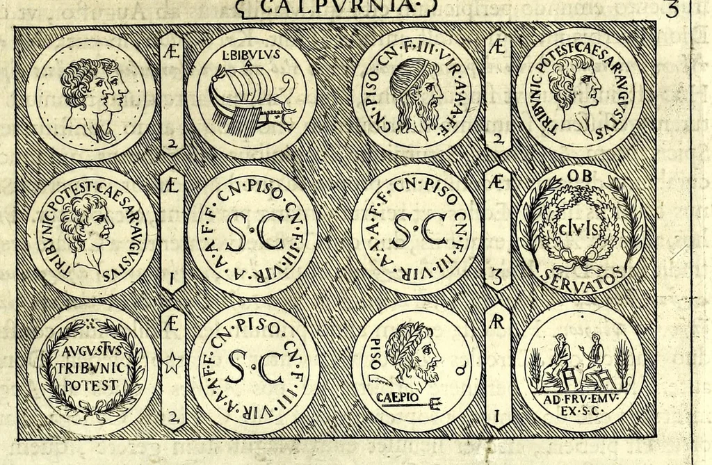 An illustration from Familiae Romanae in antiquis numismatibus : ab vrbe condita, ad tempora diui Augusti, 1663, leaf 103