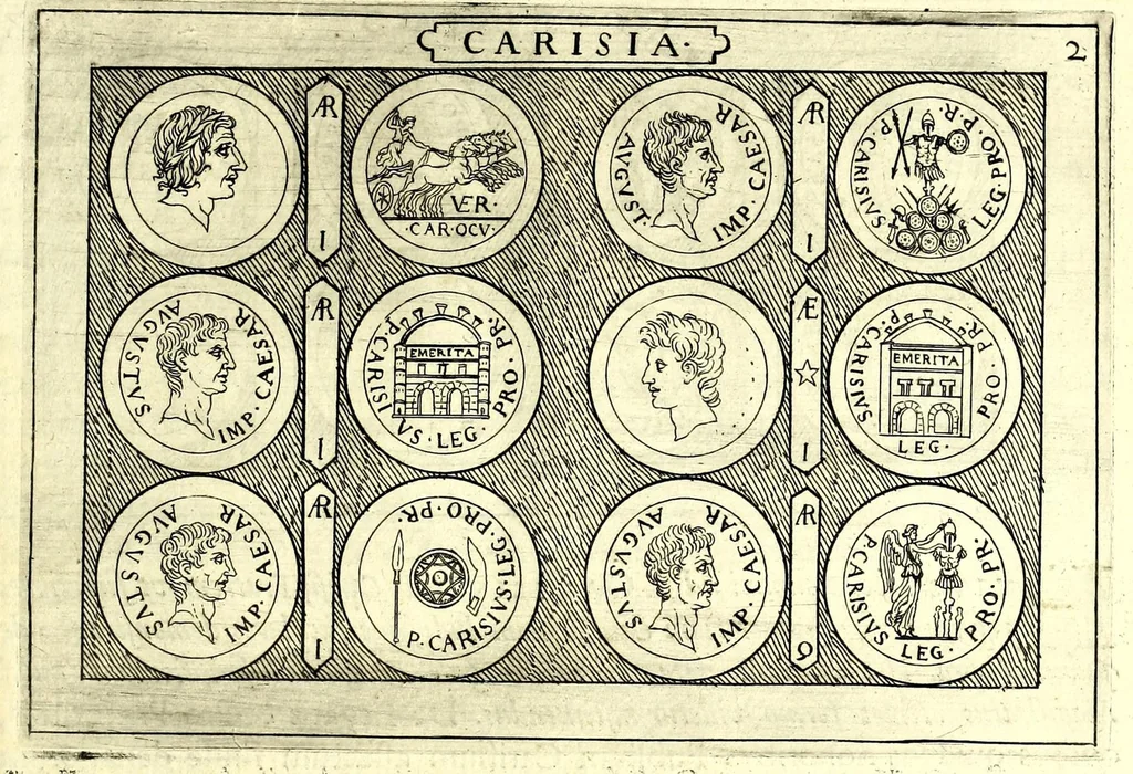 An illustration from Familiae Romanae in antiquis numismatibus : ab vrbe condita, ad tempora diui Augusti, 1663, leaf 107
