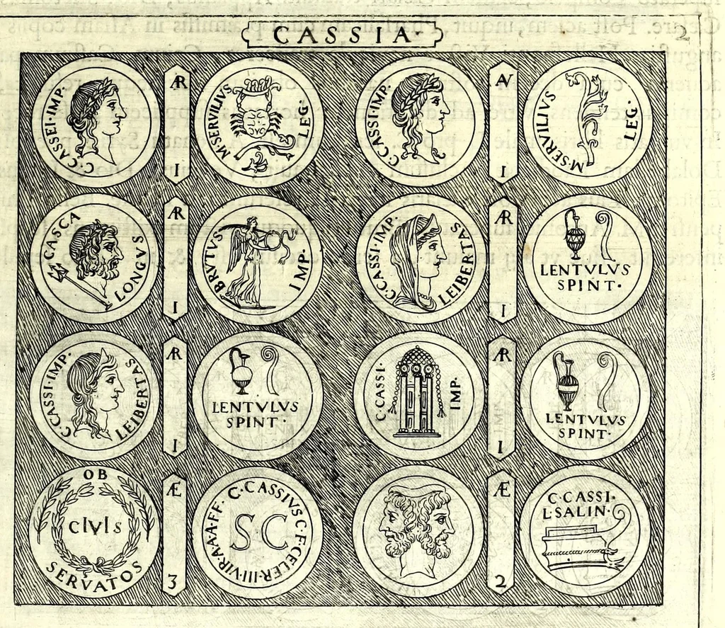 An illustration from Familiae Romanae in antiquis numismatibus : ab vrbe condita, ad tempora diui Augusti, 1663, leaf 113