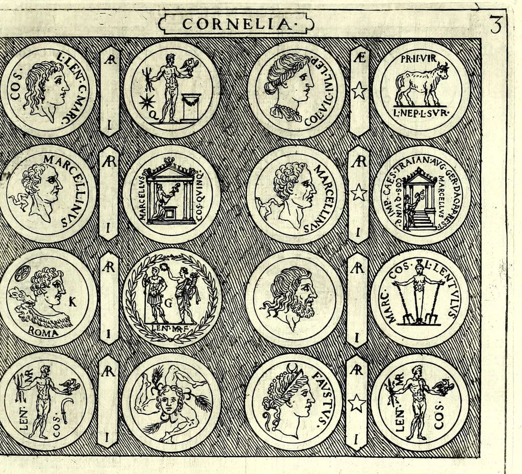 An illustration from Familiae Romanae in antiquis numismatibus : ab vrbe condita, ad tempora diui Augusti, 1663, leaf 131