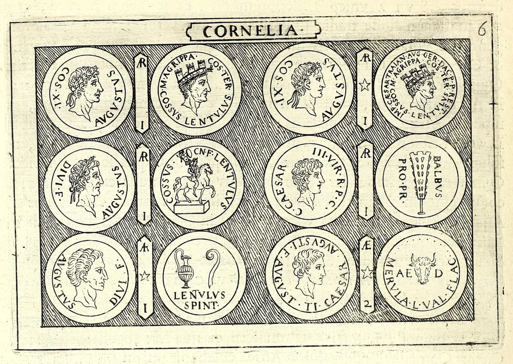 An illustration from Familiae Romanae in antiquis numismatibus : ab vrbe condita, ad tempora diui Augusti, 1663, leaf 136