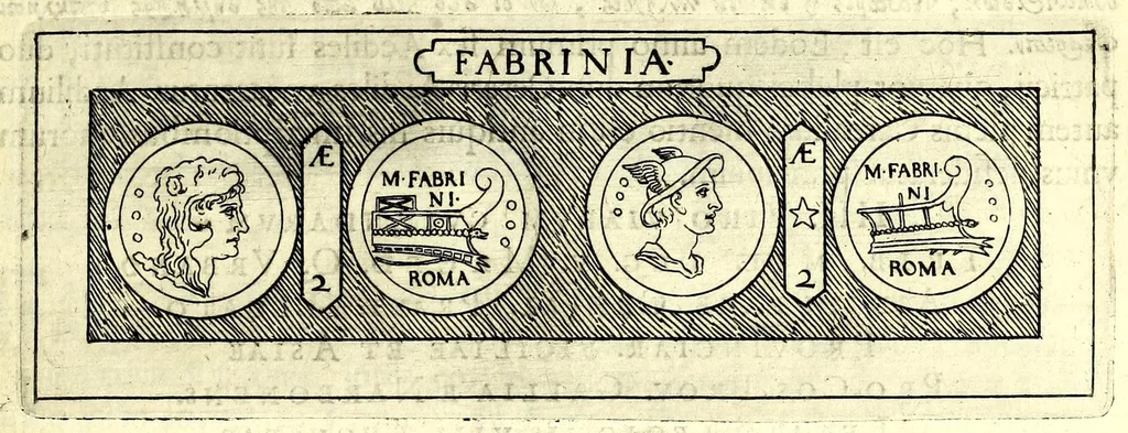 An illustration from Familiae Romanae in antiquis numismatibus : ab vrbe condita, ad tempora diui Augusti, 1663, leaf 153