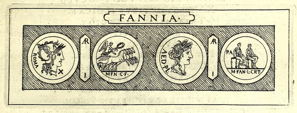 An illustration from Familiae Romanae in antiquis numismatibus : ab vrbe condita, ad tempora diui Augusti, 1663, leaf 153