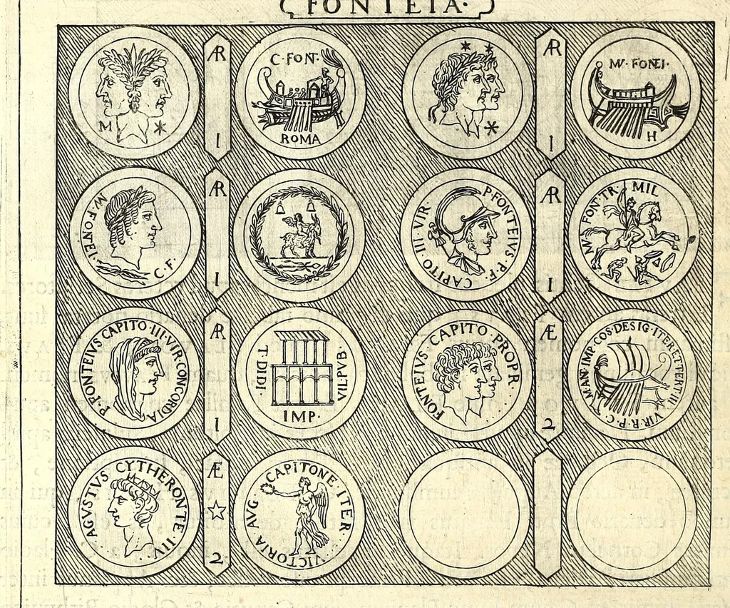 An illustration from Familiae Romanae in antiquis numismatibus : ab vrbe condita, ad tempora diui Augusti, 1663, leaf 158