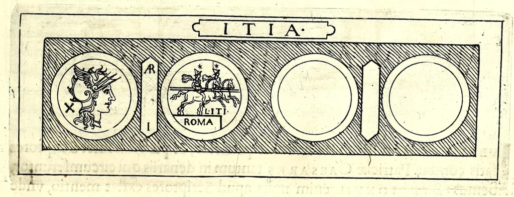 An illustration from Familiae Romanae in antiquis numismatibus : ab vrbe condita, ad tempora diui Augusti, 1663, leaf 167