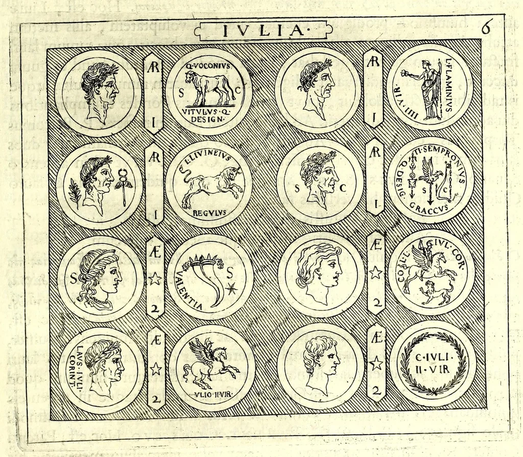 An illustration from Familiae Romanae in antiquis numismatibus : ab vrbe condita, ad tempora diui Augusti, 1663, leaf 177