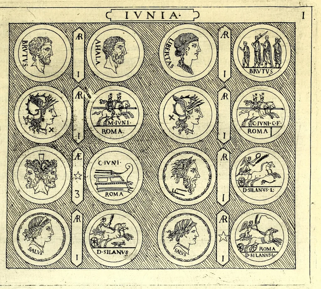 An illustration from Familiae Romanae in antiquis numismatibus : ab vrbe condita, ad tempora diui Augusti, 1663, leaf 183