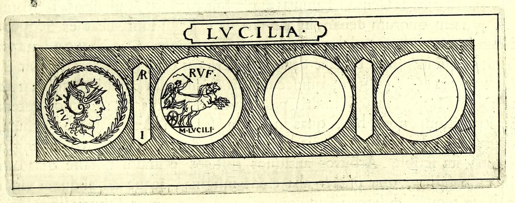 An illustration from Familiae Romanae in antiquis numismatibus : ab vrbe condita, ad tempora diui Augusti, 1663, leaf 203
