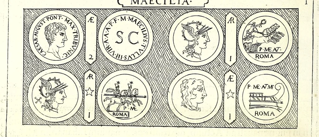 An illustration from Familiae Romanae in antiquis numismatibus : ab vrbe condita, ad tempora diui Augusti, 1663, leaf 206