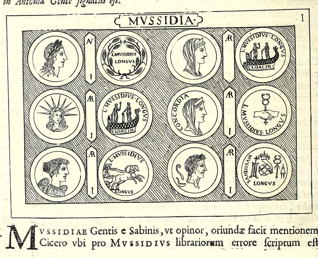 An illustration from Familiae Romanae in antiquis numismatibus : ab vrbe condita, ad tempora diui Augusti, 1663, leaf 226