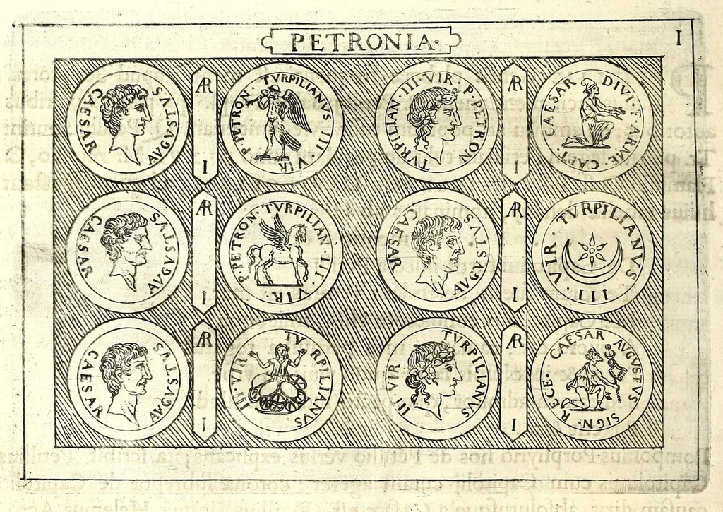 An illustration from Familiae Romanae in antiquis numismatibus : ab vrbe condita, ad tempora diui Augusti, 1663, leaf 246