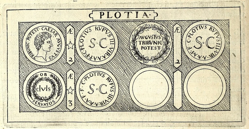 An illustration from Familiae Romanae in antiquis numismatibus : ab vrbe condita, ad tempora diui Augusti, 1663, leaf 258