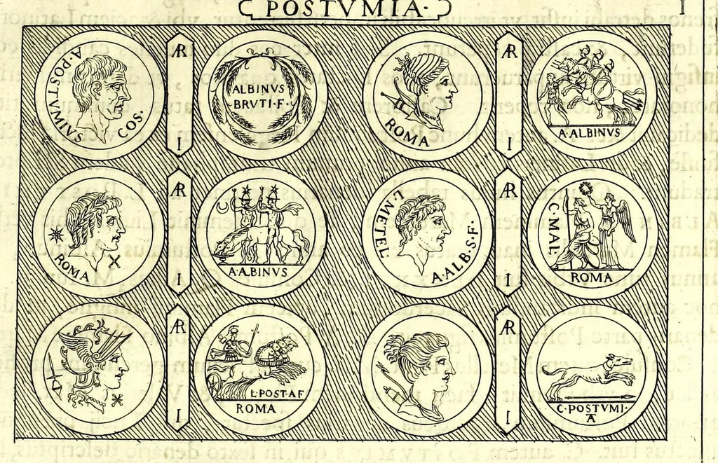 An illustration from Familiae Romanae in antiquis numismatibus : ab vrbe condita, ad tempora diui Augusti, 1663, leaf 275