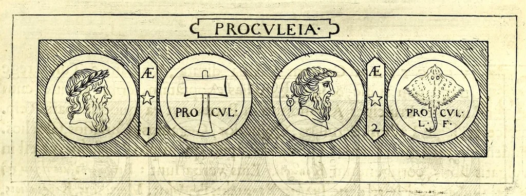An illustration from Familiae Romanae in antiquis numismatibus : ab vrbe condita, ad tempora diui Augusti, 1663, leaf 279