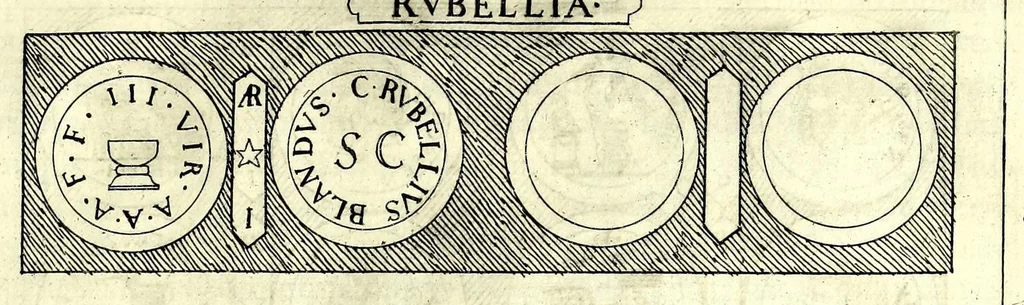 An illustration from Familiae Romanae in antiquis numismatibus : ab vrbe condita, ad tempora diui Augusti, 1663, leaf 285