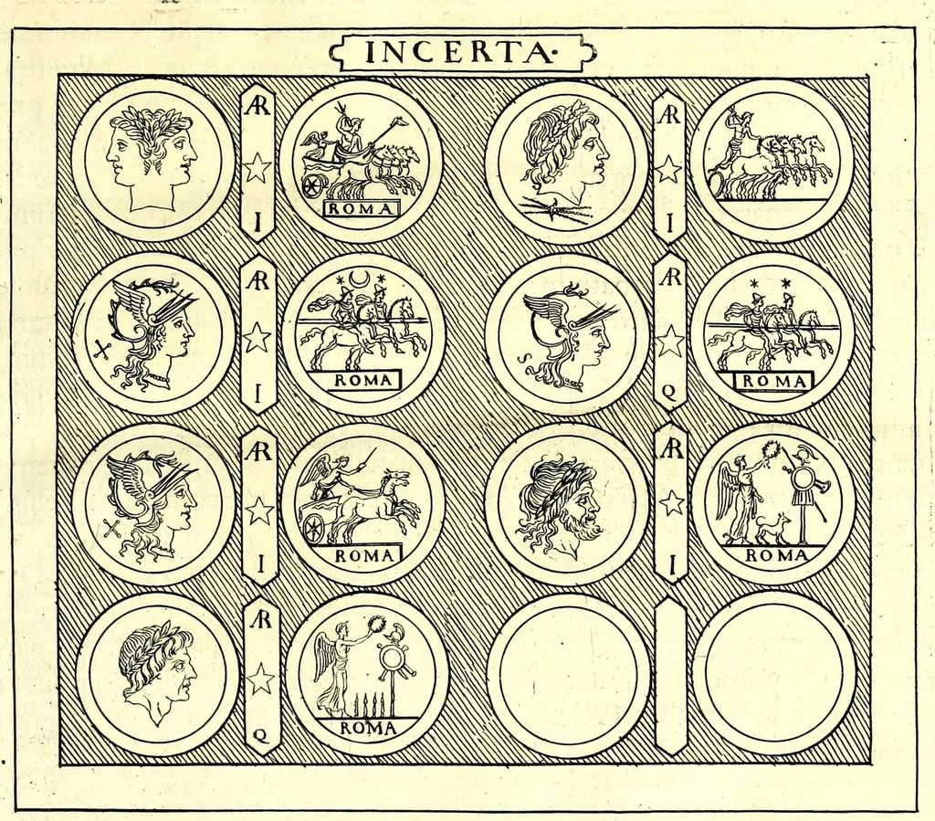An illustration from Familiae Romanae in antiquis numismatibus : ab vrbe condita, ad tempora diui Augusti, 1663, leaf 29
