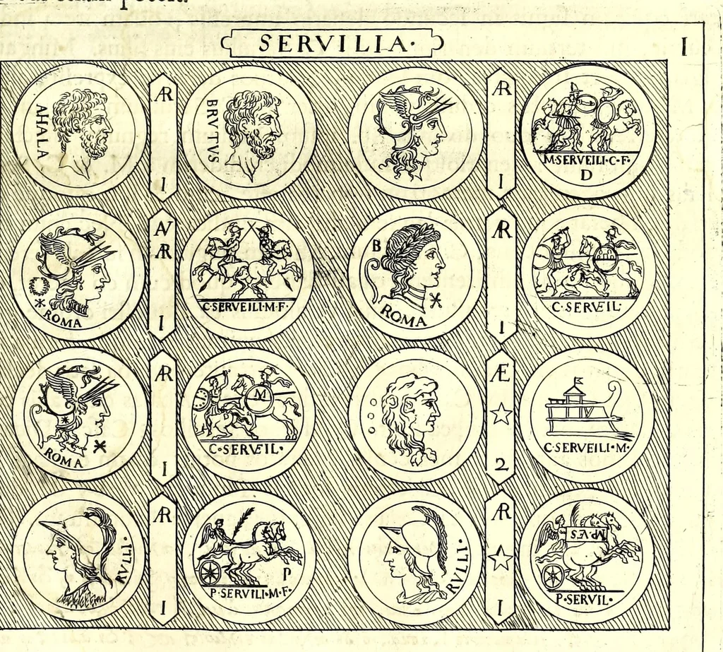 An illustration from Familiae Romanae in antiquis numismatibus : ab vrbe condita, ad tempora diui Augusti, 1663, leaf 301