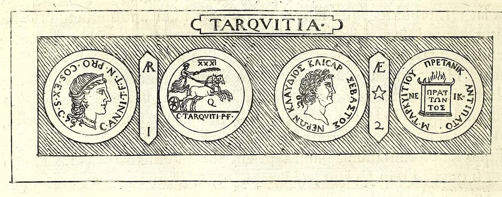 An illustration from Familiae Romanae in antiquis numismatibus : ab vrbe condita, ad tempora diui Augusti, 1663, leaf 316
