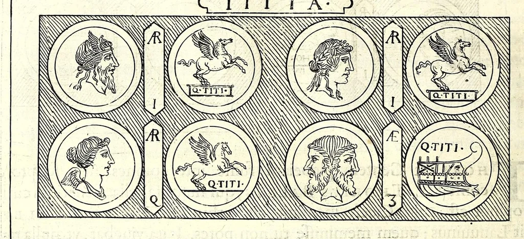An illustration from Familiae Romanae in antiquis numismatibus : ab vrbe condita, ad tempora diui Augusti, 1663, leaf 320