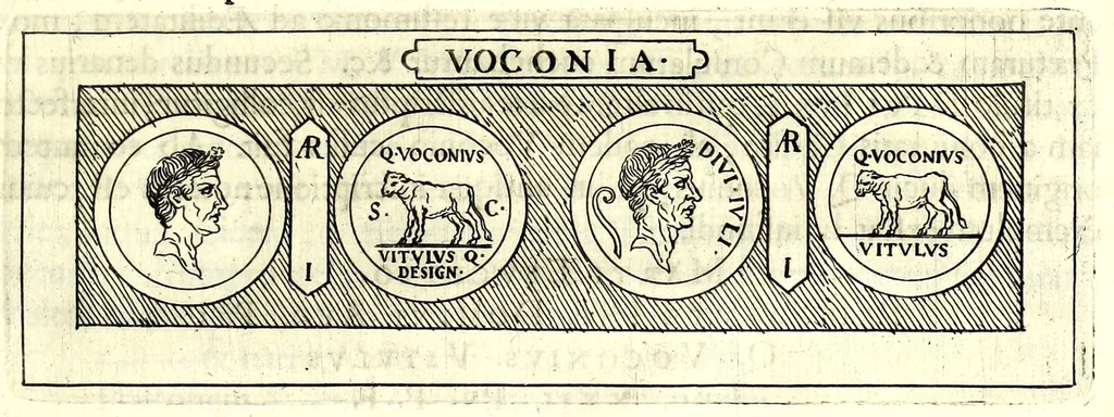 An illustration from Familiae Romanae in antiquis numismatibus : ab vrbe condita, ad tempora diui Augusti, 1663, leaf 343
