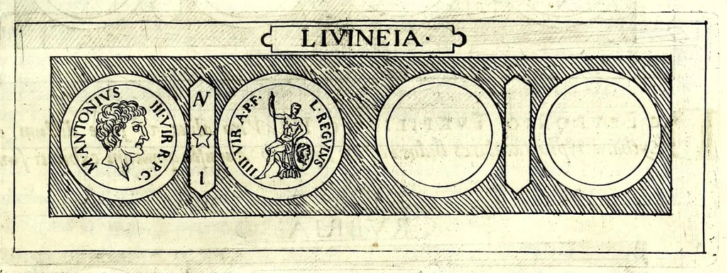 An illustration from Familiae Romanae in antiquis numismatibus : ab vrbe condita, ad tempora diui Augusti, 1663, leaf 357