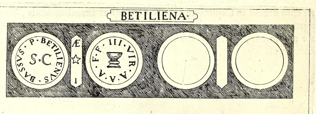 An illustration from Familiae Romanae in antiquis numismatibus : ab vrbe condita, ad tempora diui Augusti, 1663, leaf 90