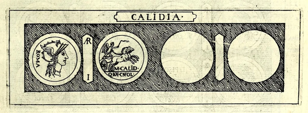 An illustration from Familiae Romanae in antiquis numismatibus : ab vrbe condita, ad tempora diui Augusti, 1663, leaf 99
