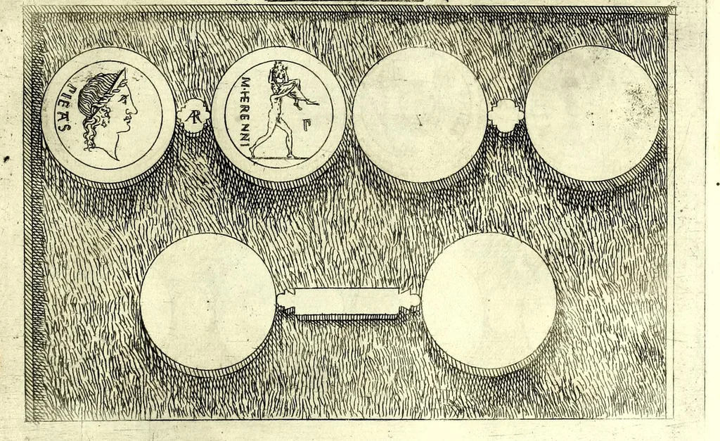 An illustration from Familiae romanae qvae reperivntvr in antiqvis nvmismatibvs ab vrbe condita ad tempora divi Avgusti : ex bibliotheca Fvlvi Vrsini : adivnctis familiis xxx ex libro Antoni Avgvstini ep. illerdensis, 1577, leaf 119