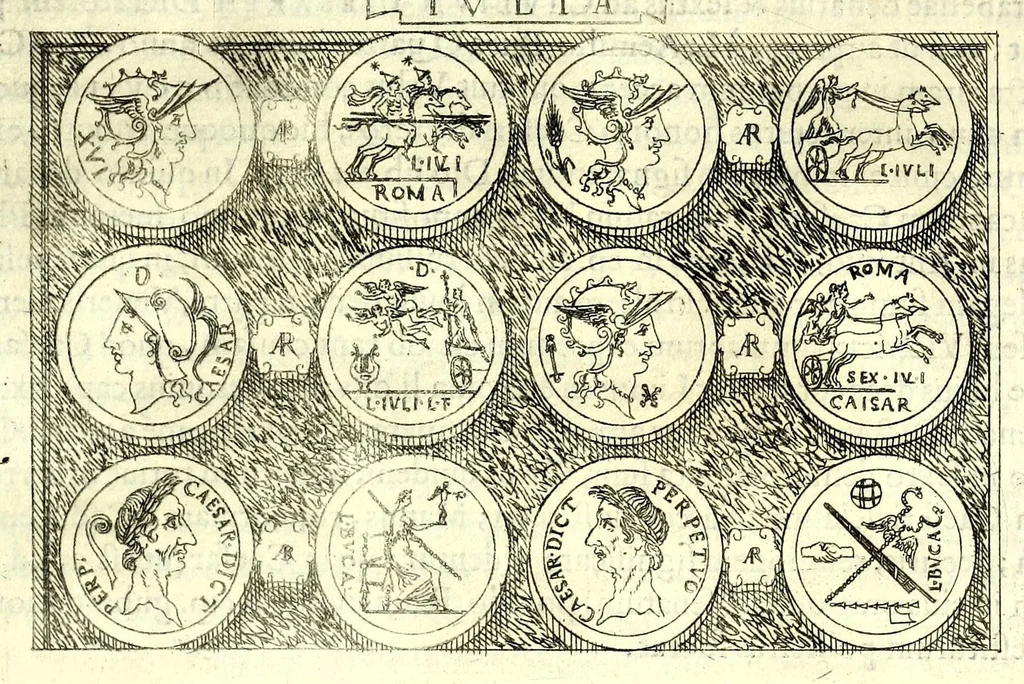 An illustration from Familiae romanae qvae reperivntvr in antiqvis nvmismatibvs ab vrbe condita ad tempora divi Avgusti : ex bibliotheca Fvlvi Vrsini : adivnctis familiis xxx ex libro Antoni Avgvstini ep. illerdensis, 1577, leaf 125