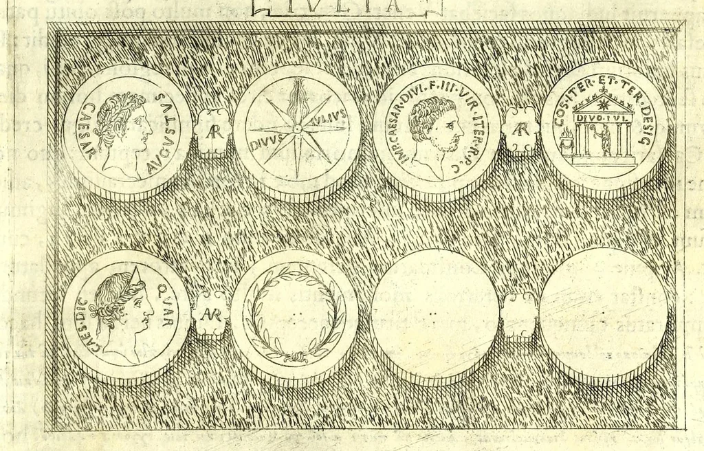 An illustration from Familiae romanae qvae reperivntvr in antiqvis nvmismatibvs ab vrbe condita ad tempora divi Avgusti : ex bibliotheca Fvlvi Vrsini : adivnctis familiis xxx ex libro Antoni Avgvstini ep. illerdensis, 1577, leaf 135