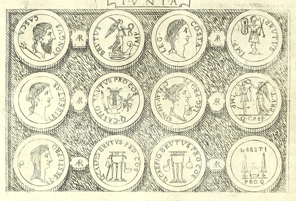 An illustration from Familiae romanae qvae reperivntvr in antiqvis nvmismatibvs ab vrbe condita ad tempora divi Avgusti : ex bibliotheca Fvlvi Vrsini : adivnctis familiis xxx ex libro Antoni Avgvstini ep. illerdensis, 1577, leaf 140
