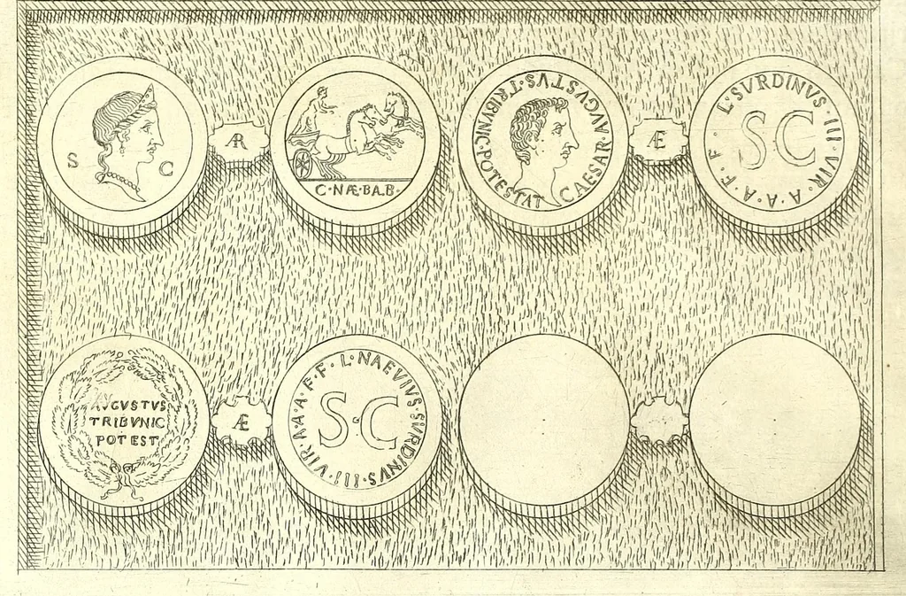 An illustration from Familiae romanae qvae reperivntvr in antiqvis nvmismatibvs ab vrbe condita ad tempora divi Avgusti : ex bibliotheca Fvlvi Vrsini : adivnctis familiis xxx ex libro Antoni Avgvstini ep. illerdensis, 1577, leaf 184