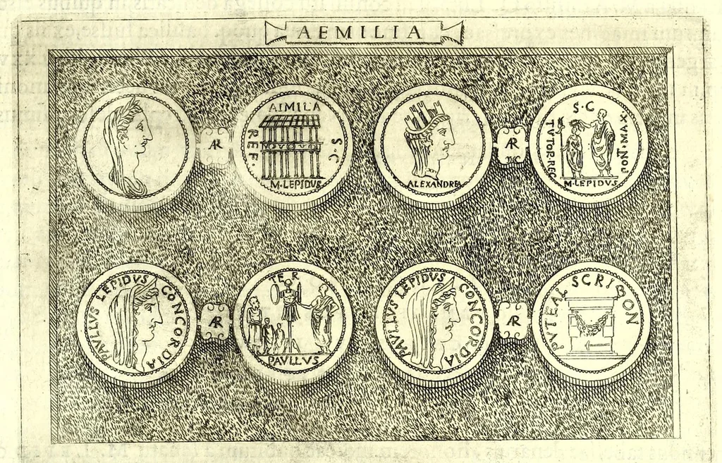 An illustration from Familiae romanae qvae reperivntvr in antiqvis nvmismatibvs ab vrbe condita ad tempora divi Avgusti : ex bibliotheca Fvlvi Vrsini : adivnctis familiis xxx ex libro Antoni Avgvstini ep. illerdensis, 1577, leaf 19