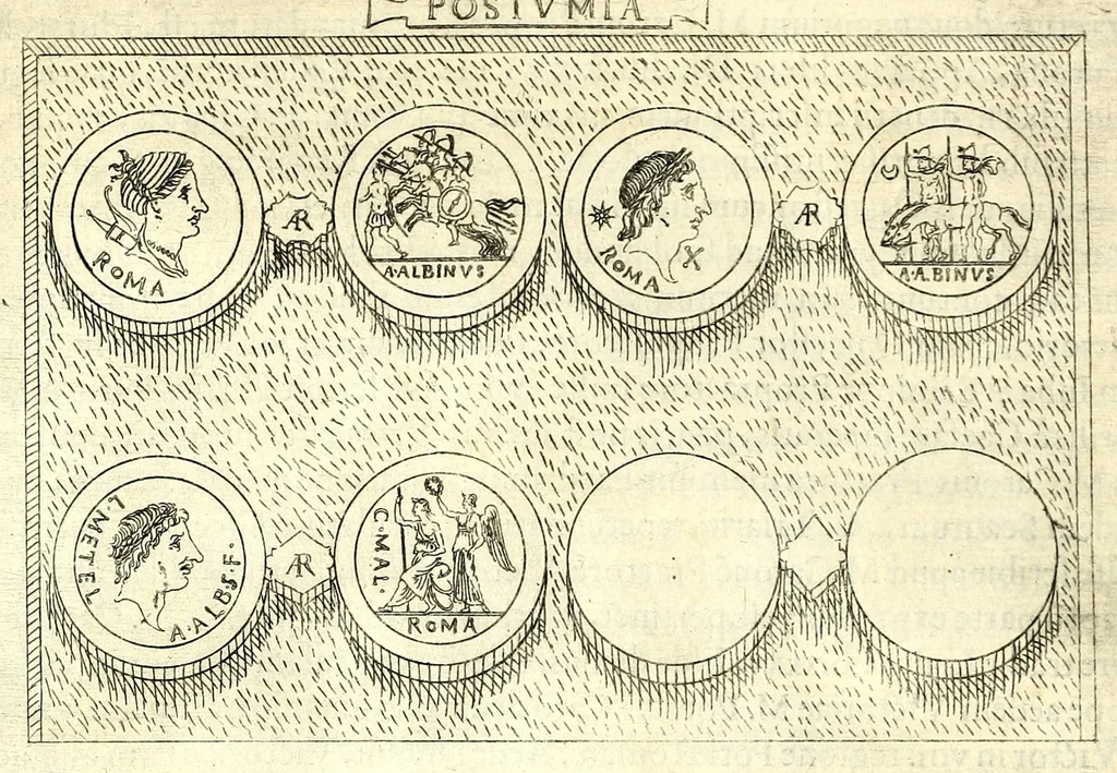 An illustration from Familiae romanae qvae reperivntvr in antiqvis nvmismatibvs ab vrbe condita ad tempora divi Avgusti : ex bibliotheca Fvlvi Vrsini : adivnctis familiis xxx ex libro Antoni Avgvstini ep. illerdensis, 1577, leaf 230